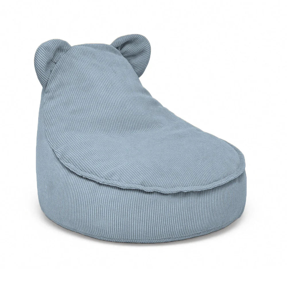 MeowBaby Sitzsack Bär Cord Premium - türkis