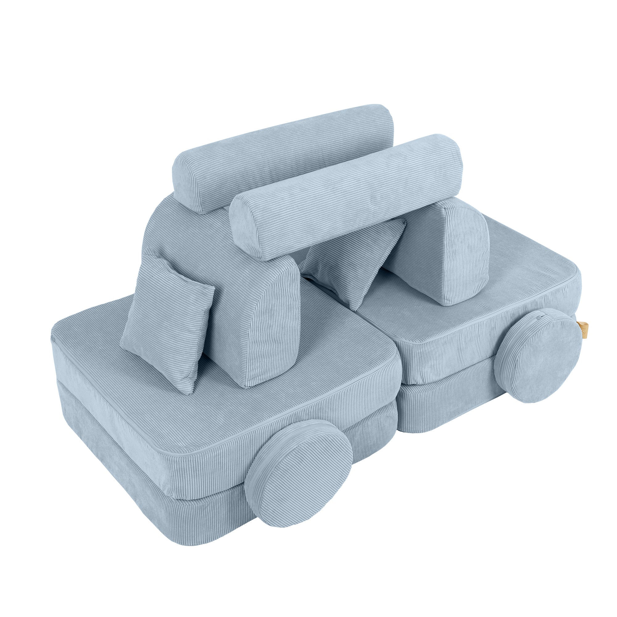 MeowBaby Spielsofa Mini Plus Cord Premium - türkis