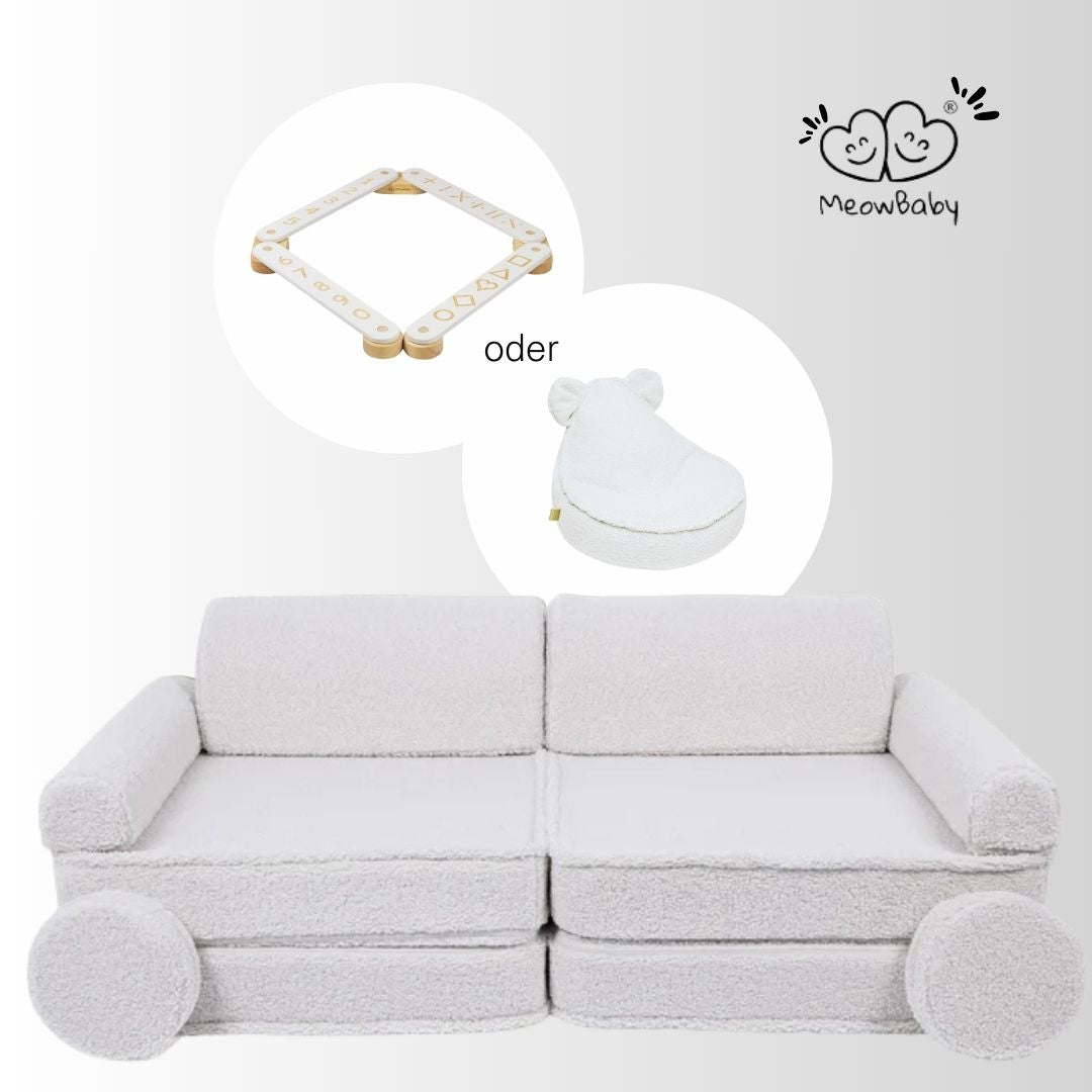 MeowBaby Spielsofa Bearly - creme/weiß