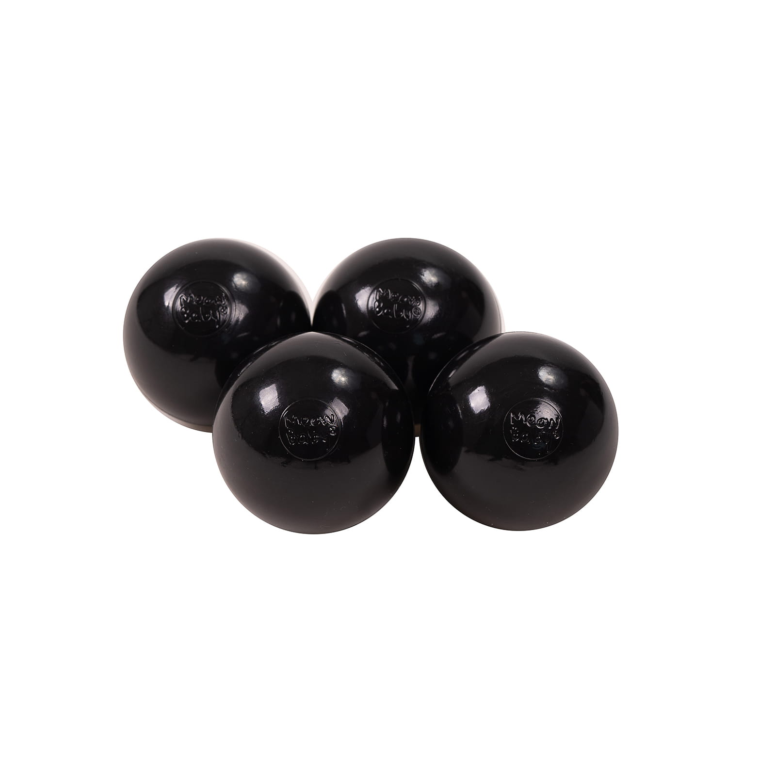 MeowBaby Ballset für Bällebad, 7cm, 50 Stck: Schwarz