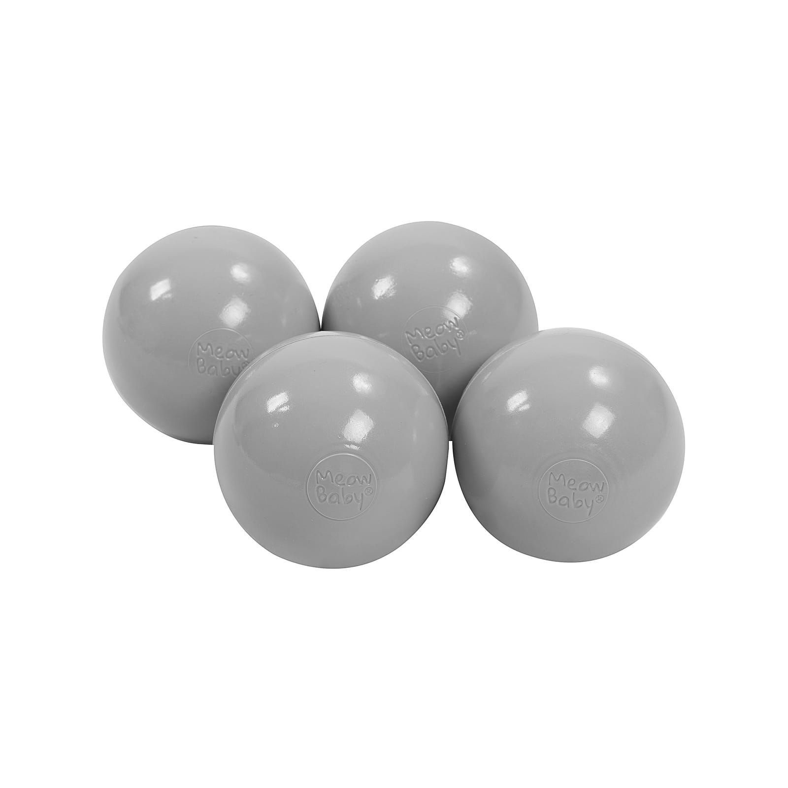 MeowBaby Ballset für Bällebad, 7cm, 50 Stck: Grau