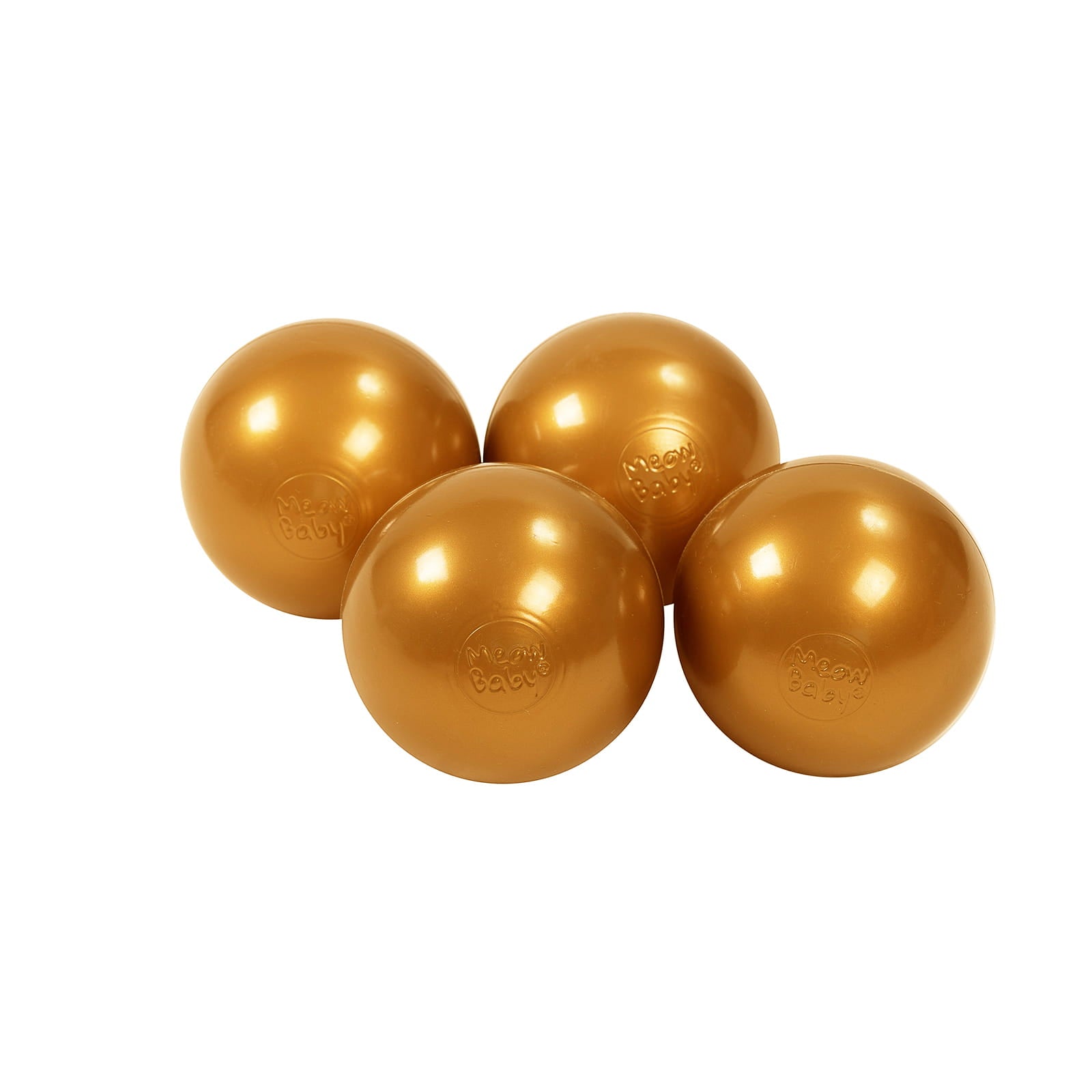 MeowBaby Ballset für Bällebad, 7cm, 50 Stck: Gold