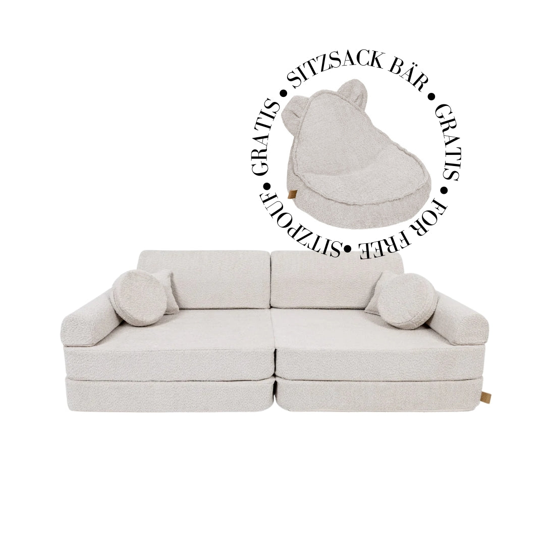 MeowBaby Spielsofa Premium Bouclé - ecru