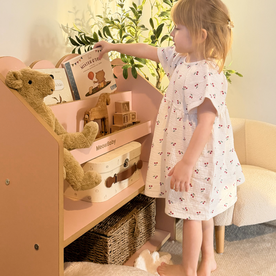 MeowBaby 2-in-1 Montessori-Bücherregal Cloudy