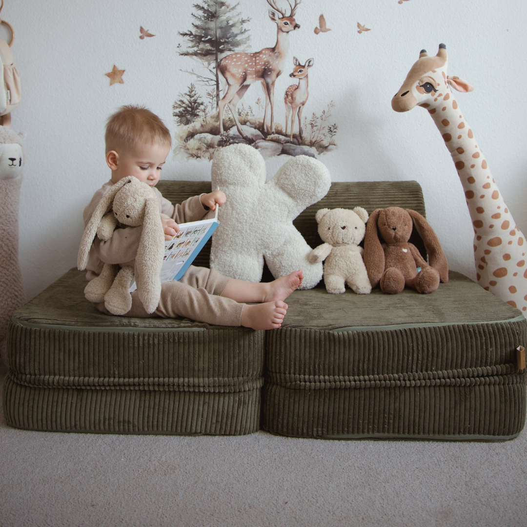 MeowBaby Play Sofa Mini Basic Aesthetic Cord - ecru/beige