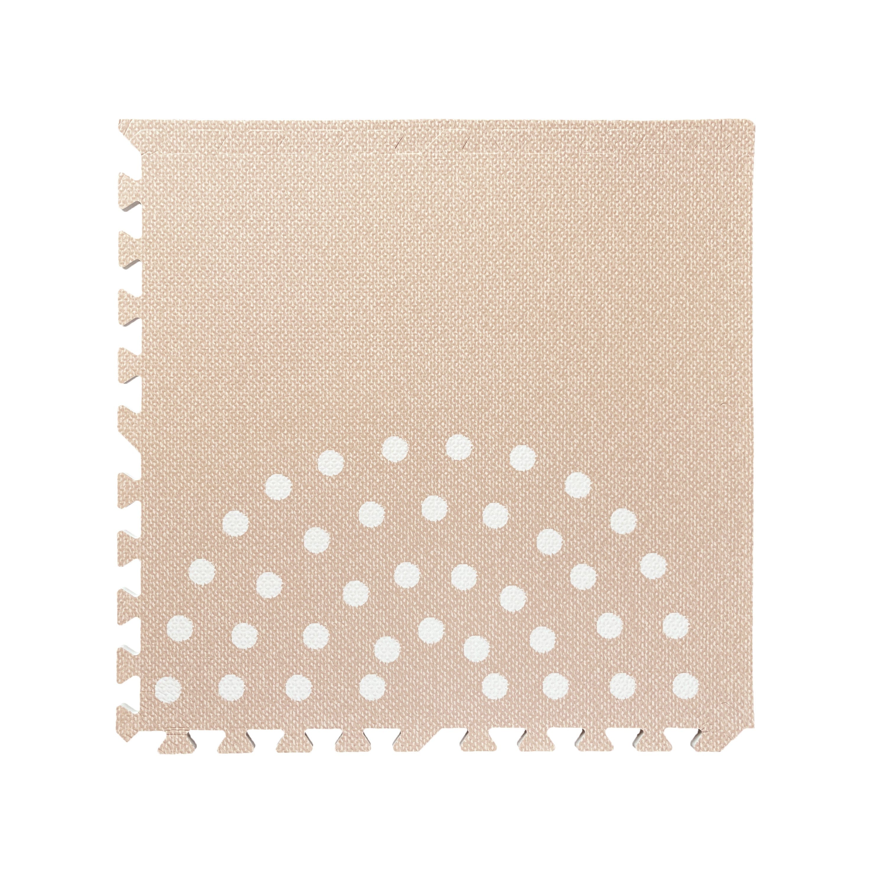 MeowBaby Puzzlematte 120x180 cm, 6 Elemente – beige, gepunktet