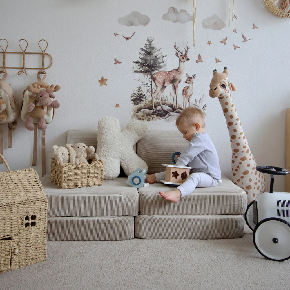 MeowBaby Play Sofa Mini Basic Cord Premium - beige