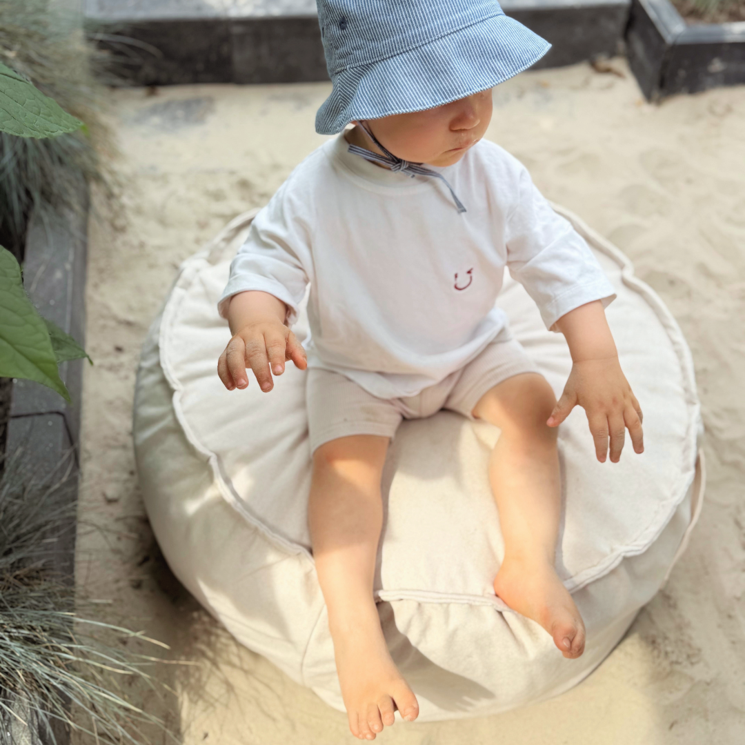MeowBaby Outzy Sitzpouf für Kinder rund - Outdoor Living Edition