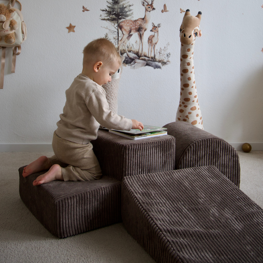 MeowBaby foam play set Aesthetic Cord 3 elements - ecru/beige