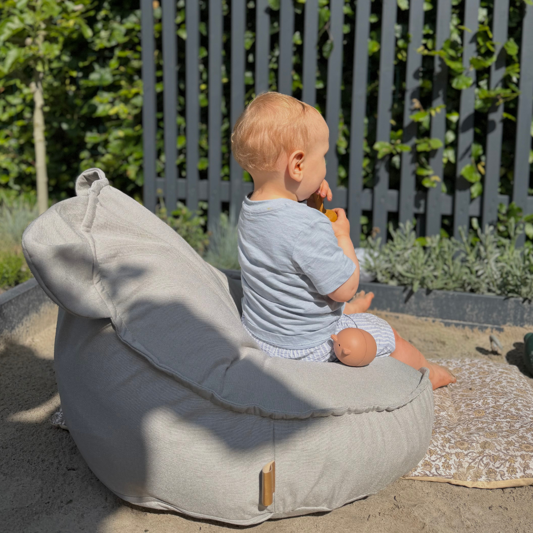 Outzy Sako Bag Teddy Cloudberry Sky Blue - Bean Bag for Kids 