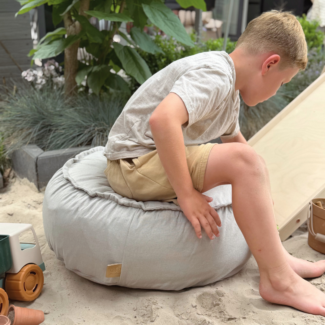 MeowBaby Outzy Sitzpouf für Kinder rund - Outdoor Living Edition