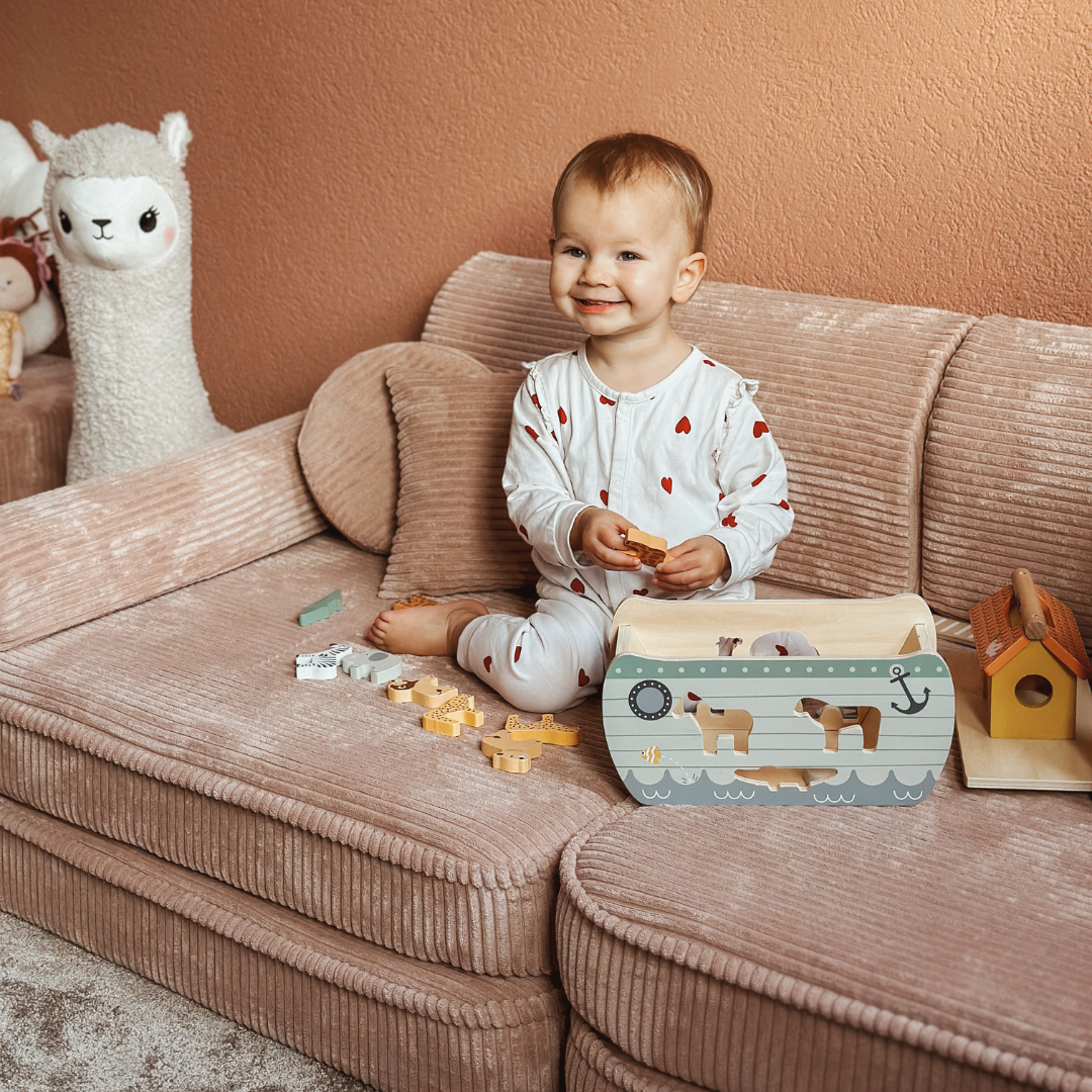 MeowBaby Play Sofa Aesthetic Cord - ecru/beige