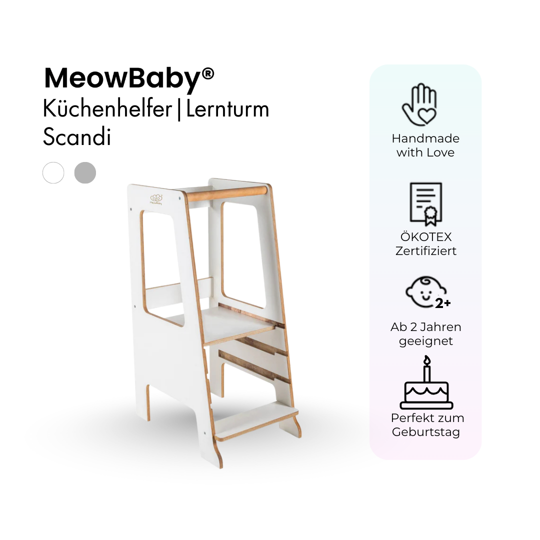 MeowBaby Lernturm/Küchenhelfer Scandi