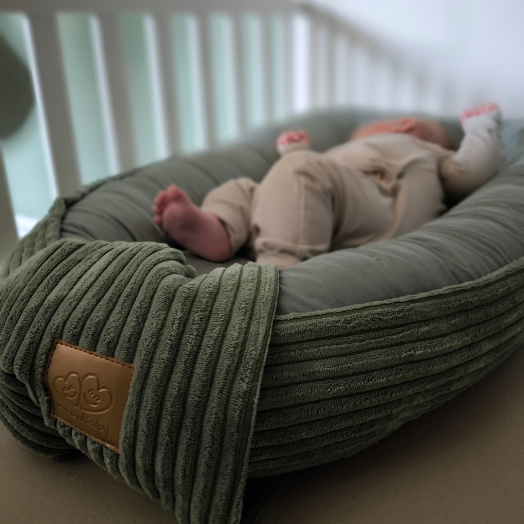 MeowBaby Babynestchen Ästhetik Cord für Neugeborene - Classic Cord Edition