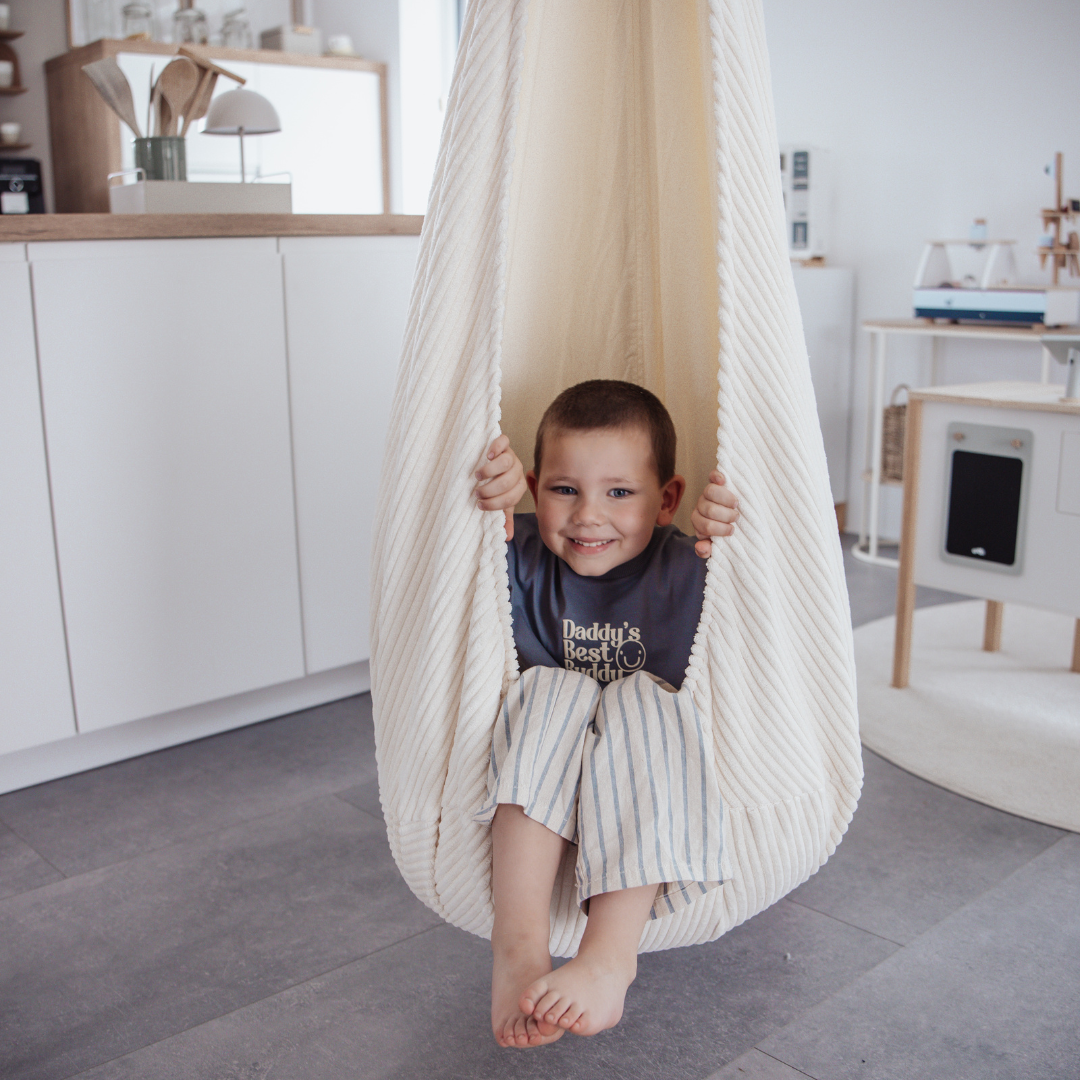MeowBaby Hängesessel Cocoon Ästhetik Cord - Classic Cord Edition