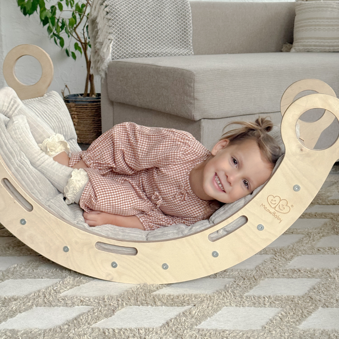 MeowBaby Dream Rocker Balance Seesaw/Swing M - natural
