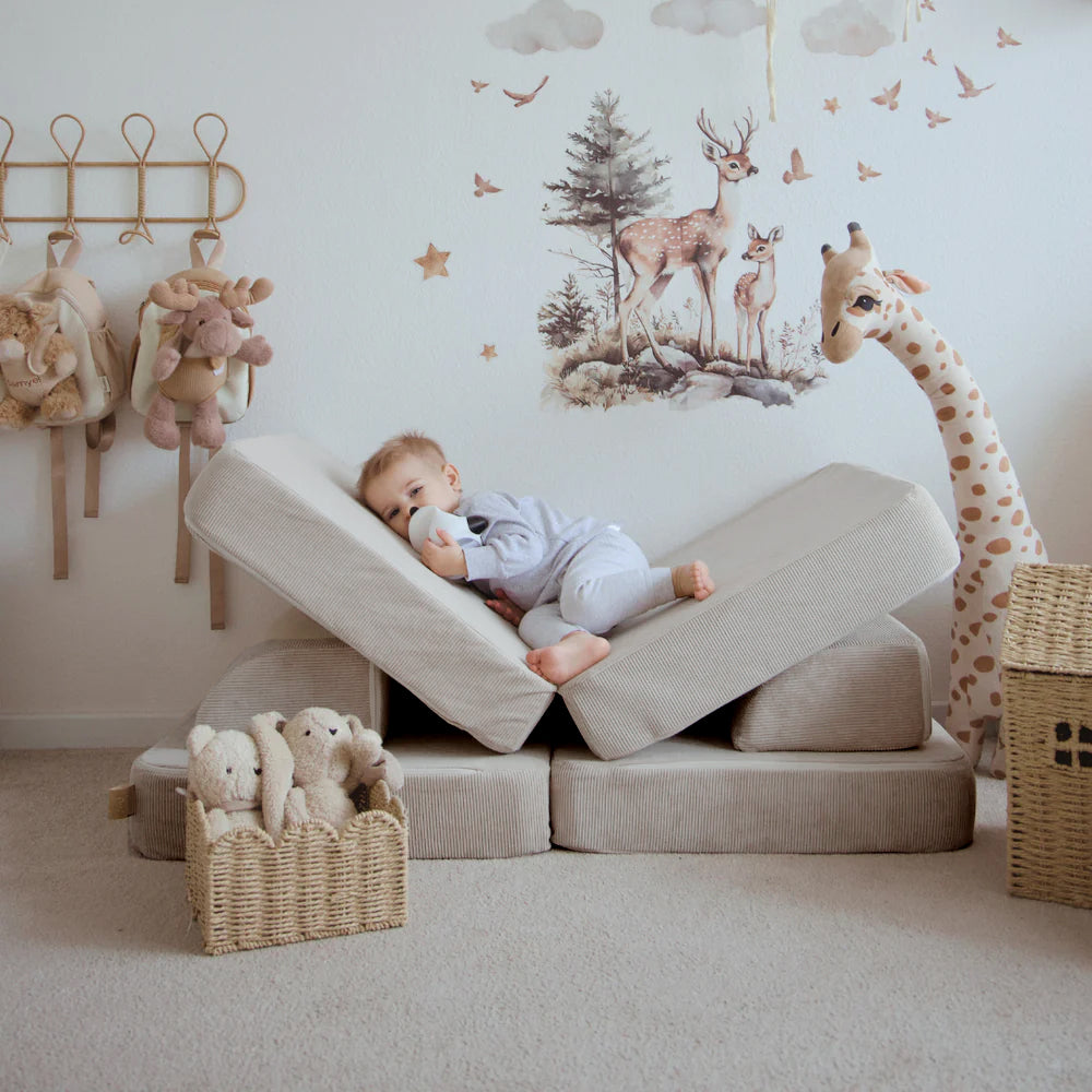 MeowBaby Play Sofa Mini Basic Cord Premium - beige