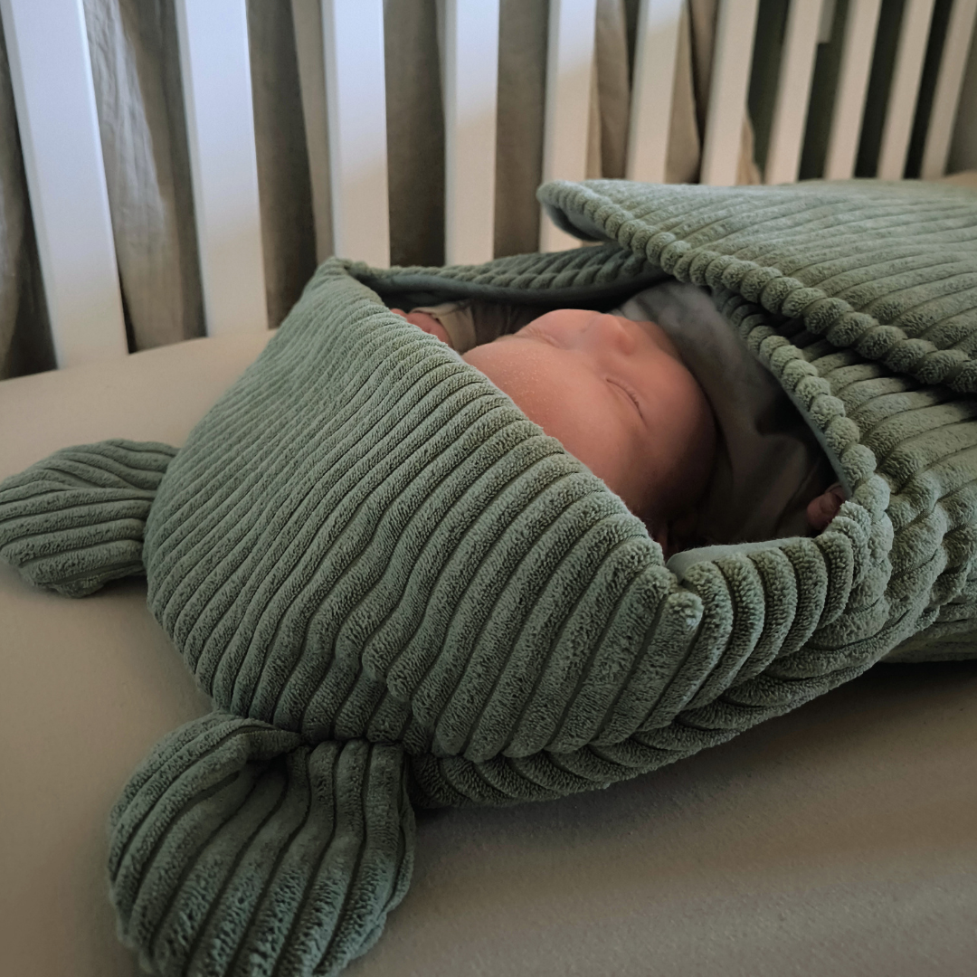 MeowBaby Einschlagdecke Ästhetik Cord mit Bärenohren - Classic Cord Edition