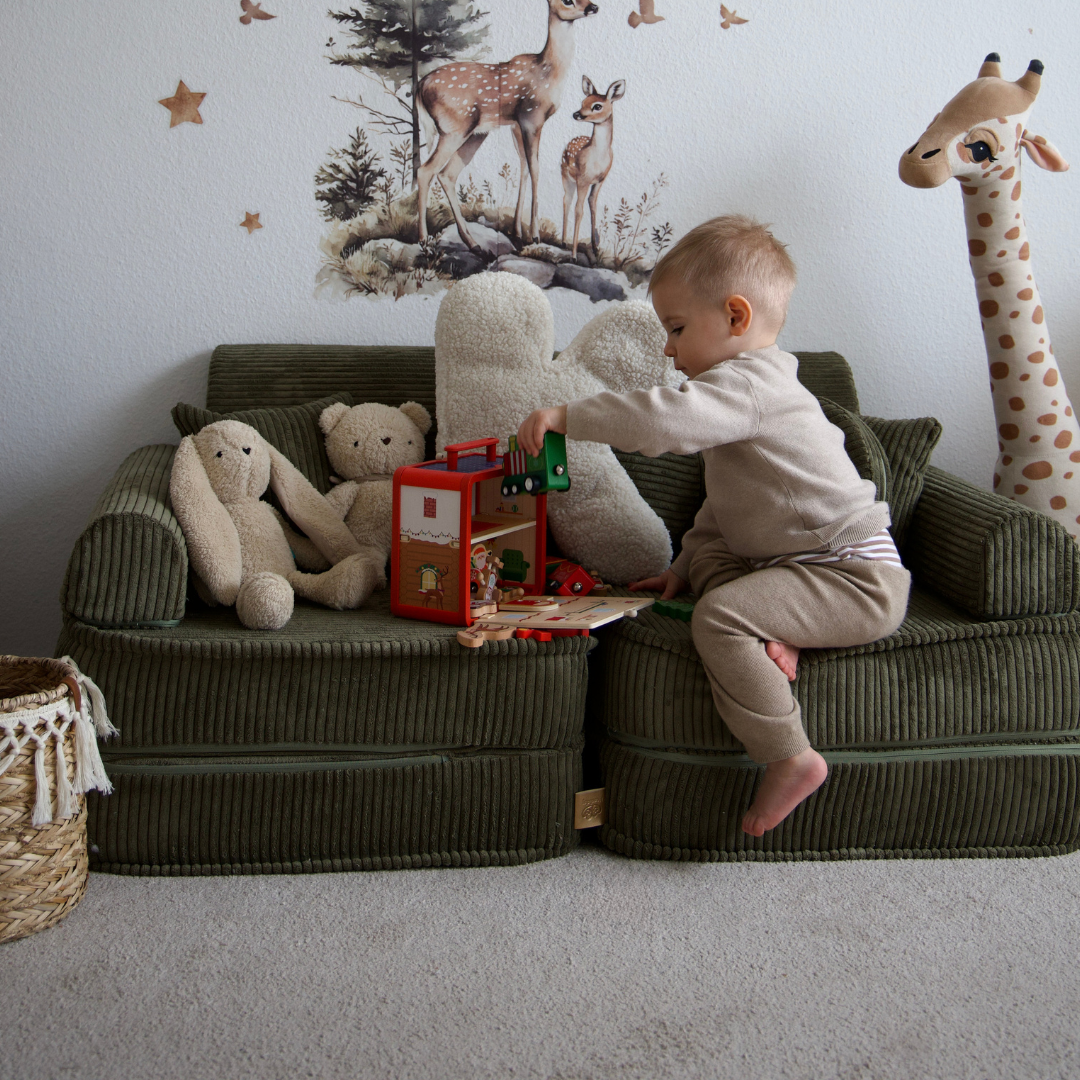 MeowBaby Play Sofa Mini Plus Aesthetic Cord - ecru/beige