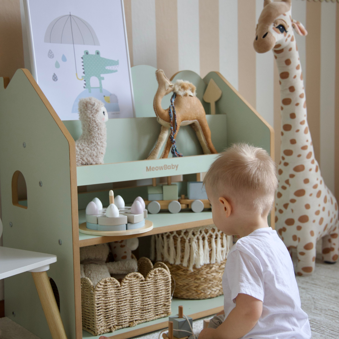 MeowBaby 2-in-1 Montessori-Bücherregal Cloudy