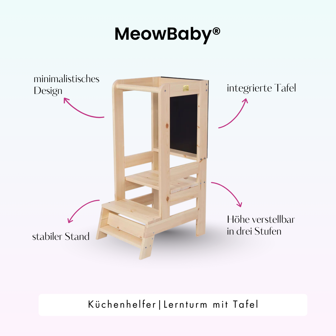 MeowBaby Lernturm/Küchenhelfer mit Tafel