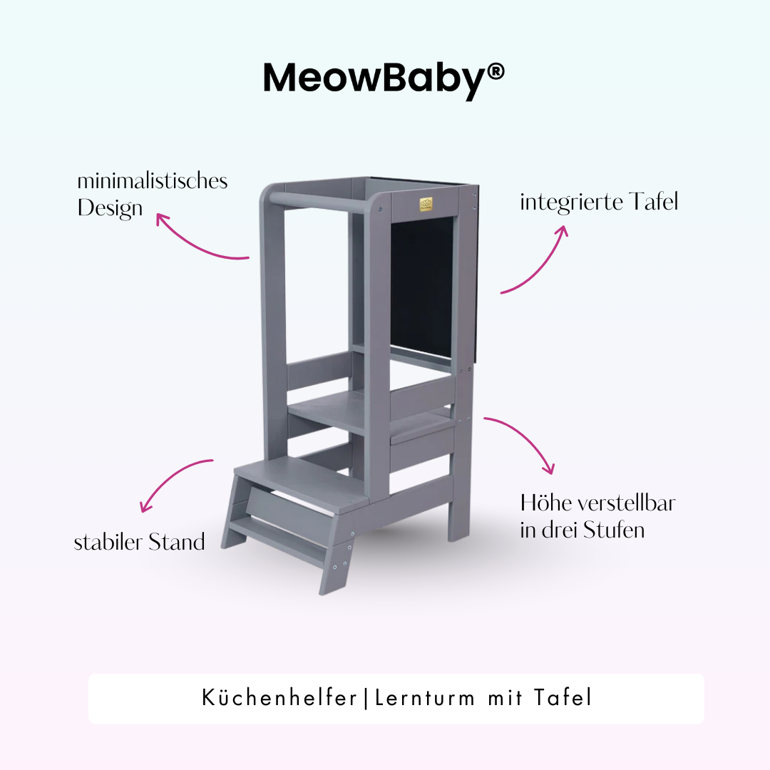 MeowBaby Lernturm/Küchenhelfer mit Tafel