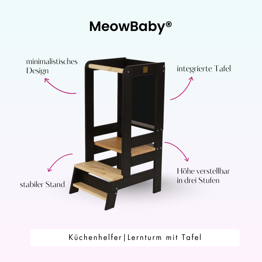 MeowBaby Lernturm/Küchenhelfer mit Tafel