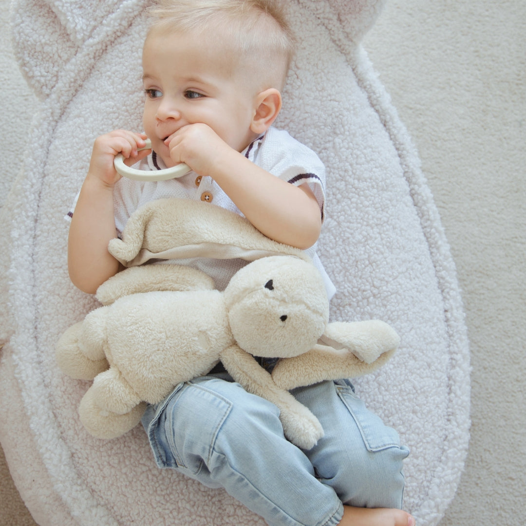 MeowBaby Sitzsack Bearly Bär - creme/weiß