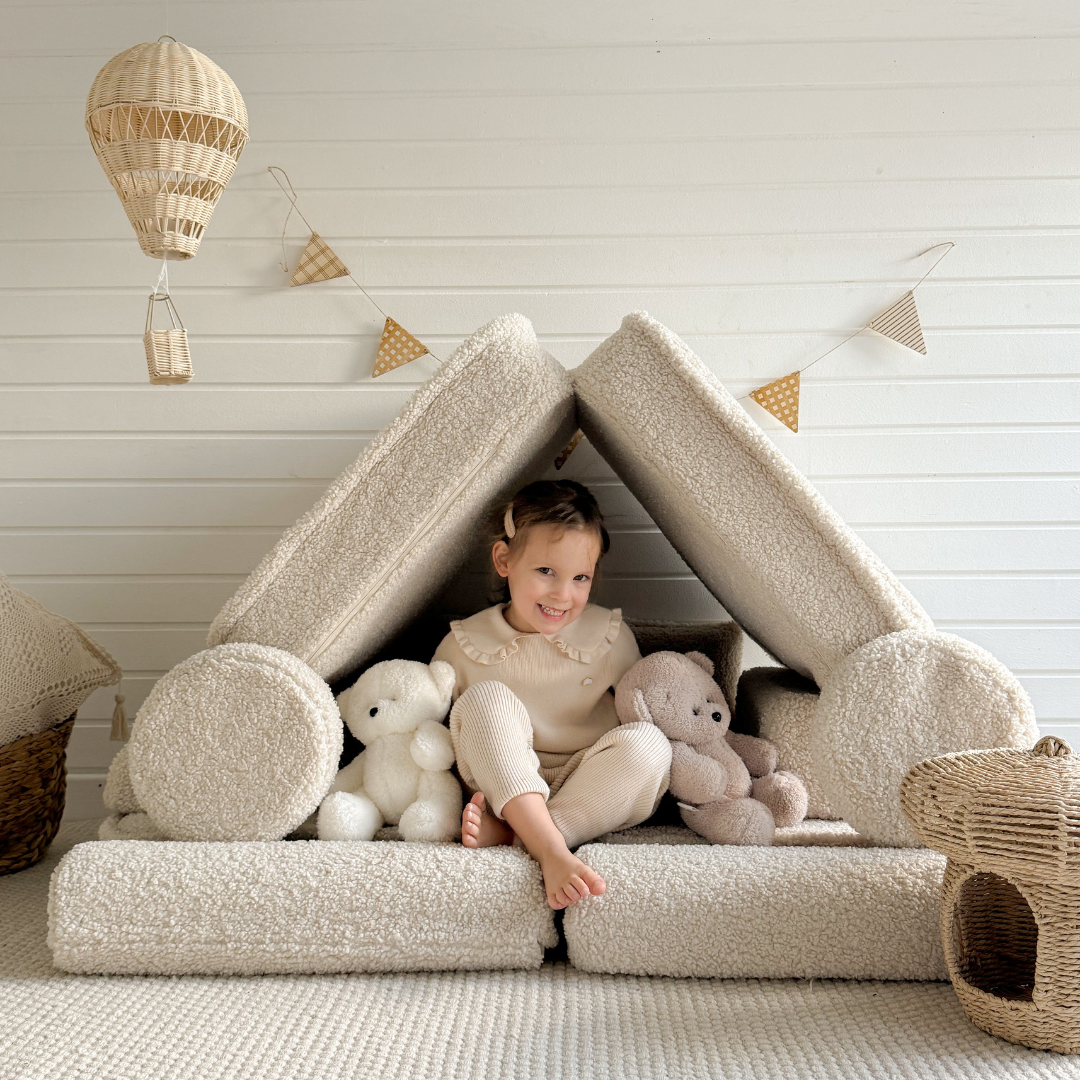 MeowBaby Play Sofa Mini Plus Bearly - beige/cream