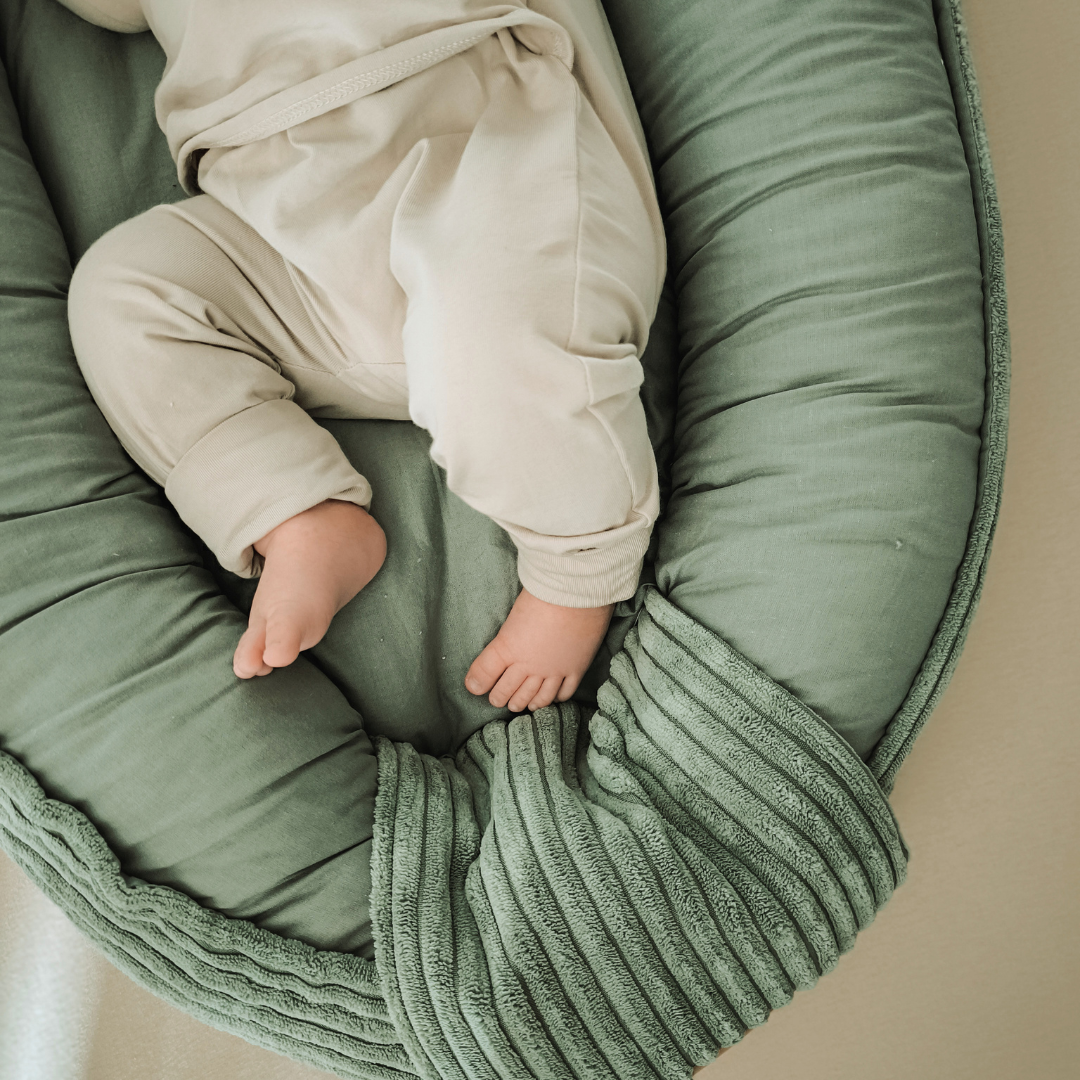 MeowBaby Babynestchen Ästhetik Cord für Neugeborene - Classic Cord Edition