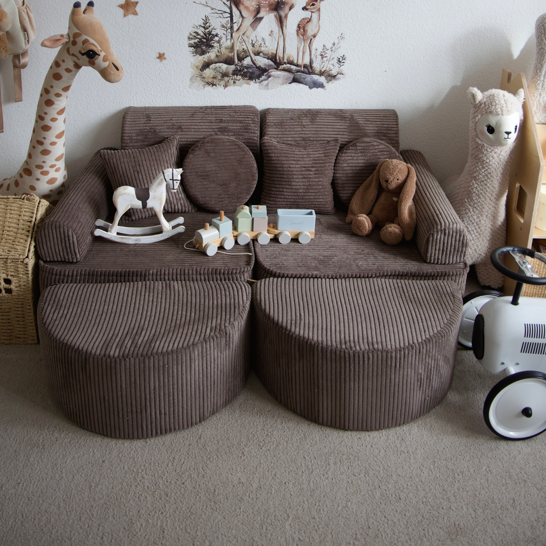 MeowBaby Play Sofa Mini Max Aesthetic Cord - ecru/beige