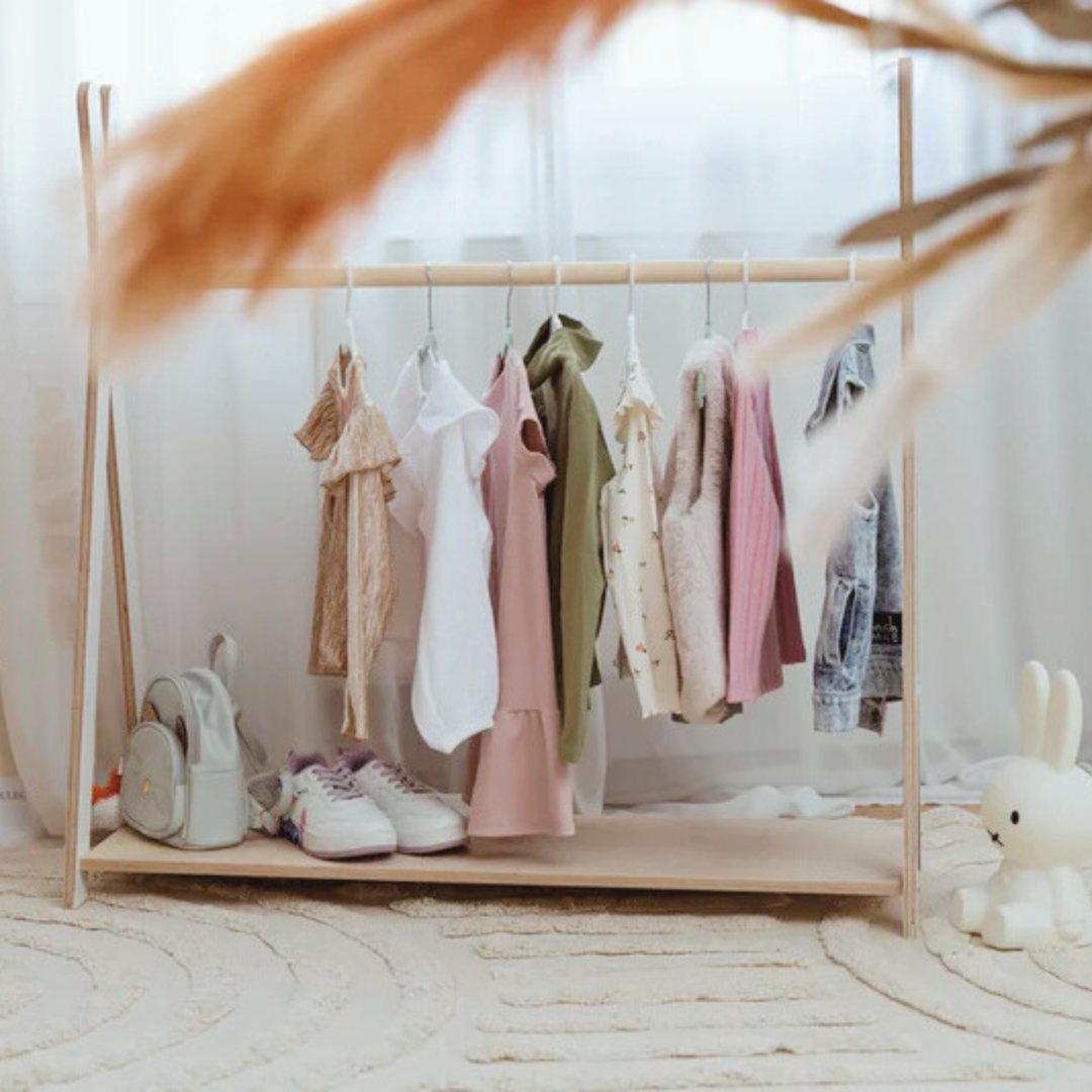 MeowBaby Montessori Tipi Clothes Rack Large - Natural