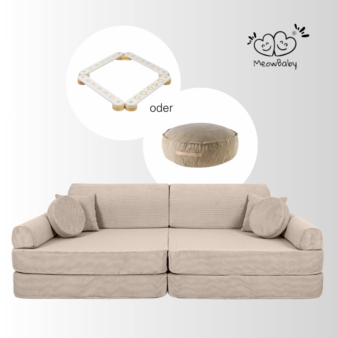 MeowBaby Spielsofa Cord Premium - beige