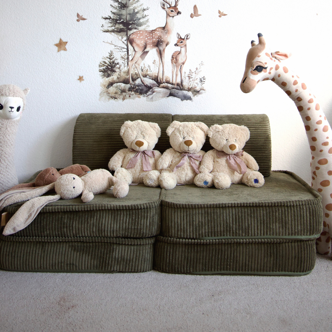 MeowBaby Play Sofa Mini Basic Aesthetic Cord - ecru/beige