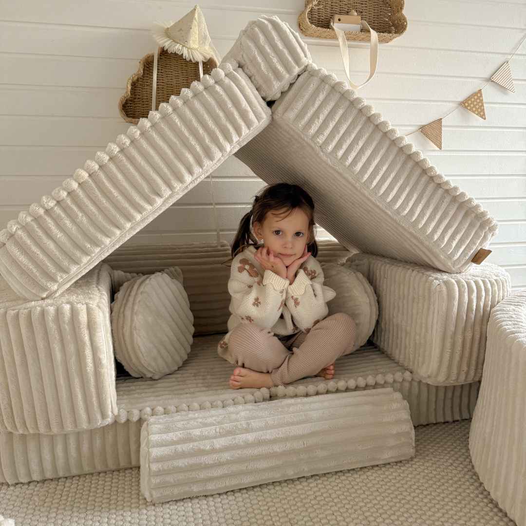 MeowBaby Spielsofa Mini Max Churros - Plüschcord Edition