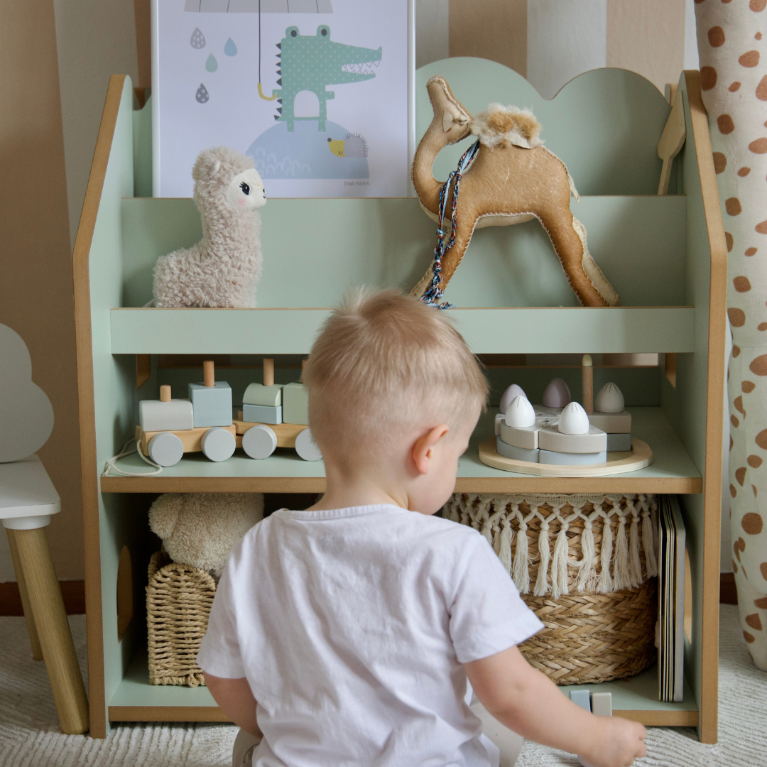 MeowBaby 2-in-1 Montessori-Bücherregal Cloudy