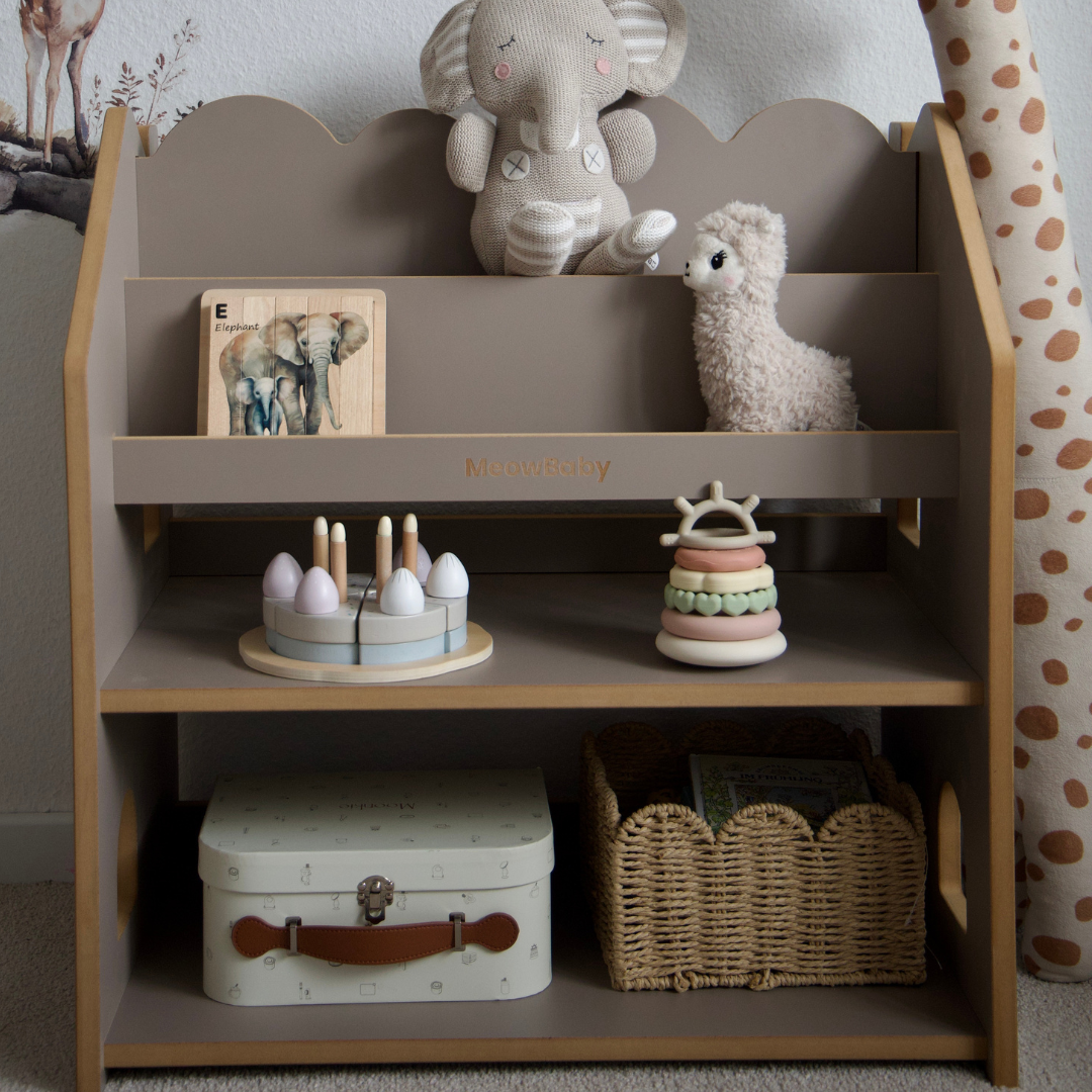 MeowBaby 2-in-1 Montessori-Bücherregal Cloudy