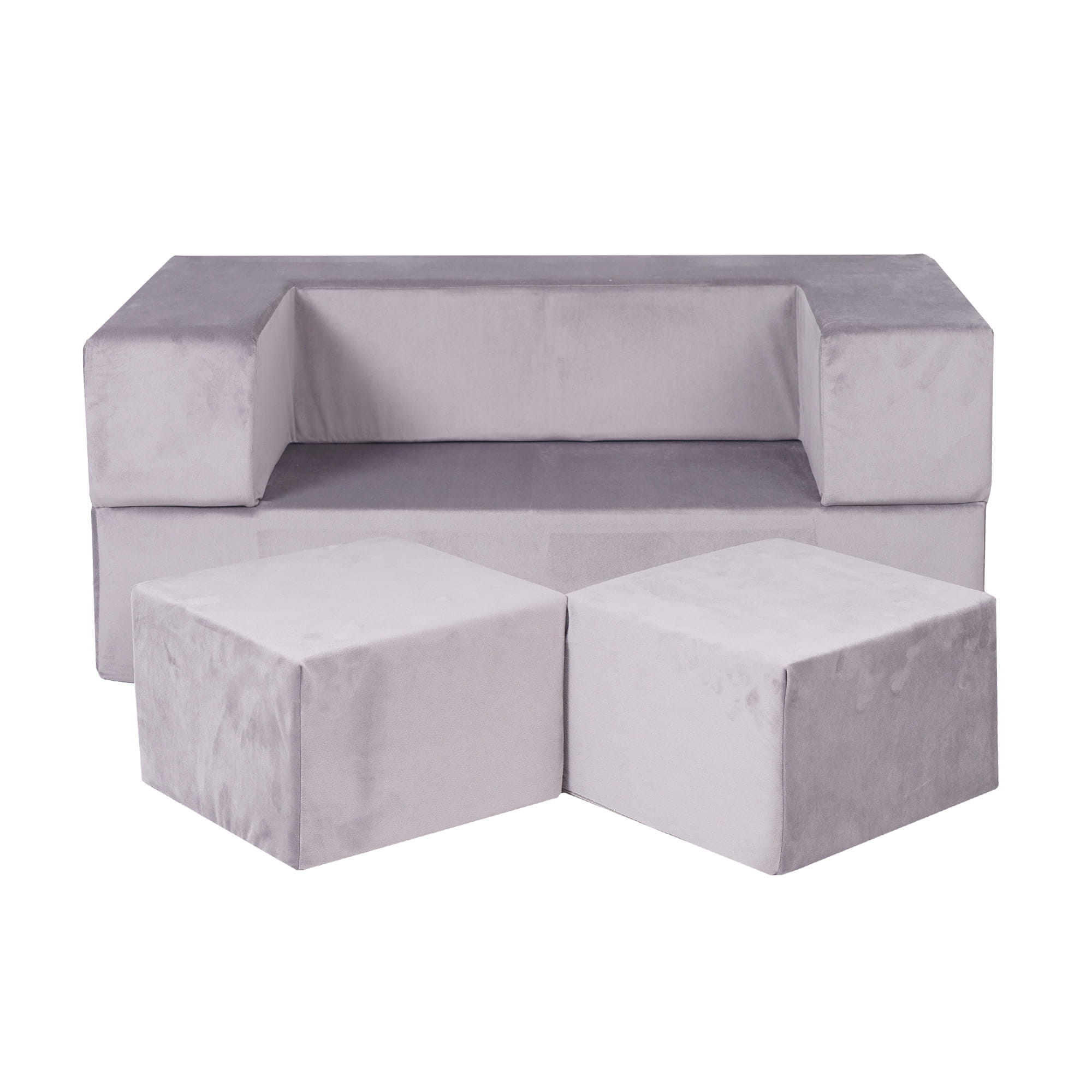 MeowBaby Spielsofa Velvet Cube - grau