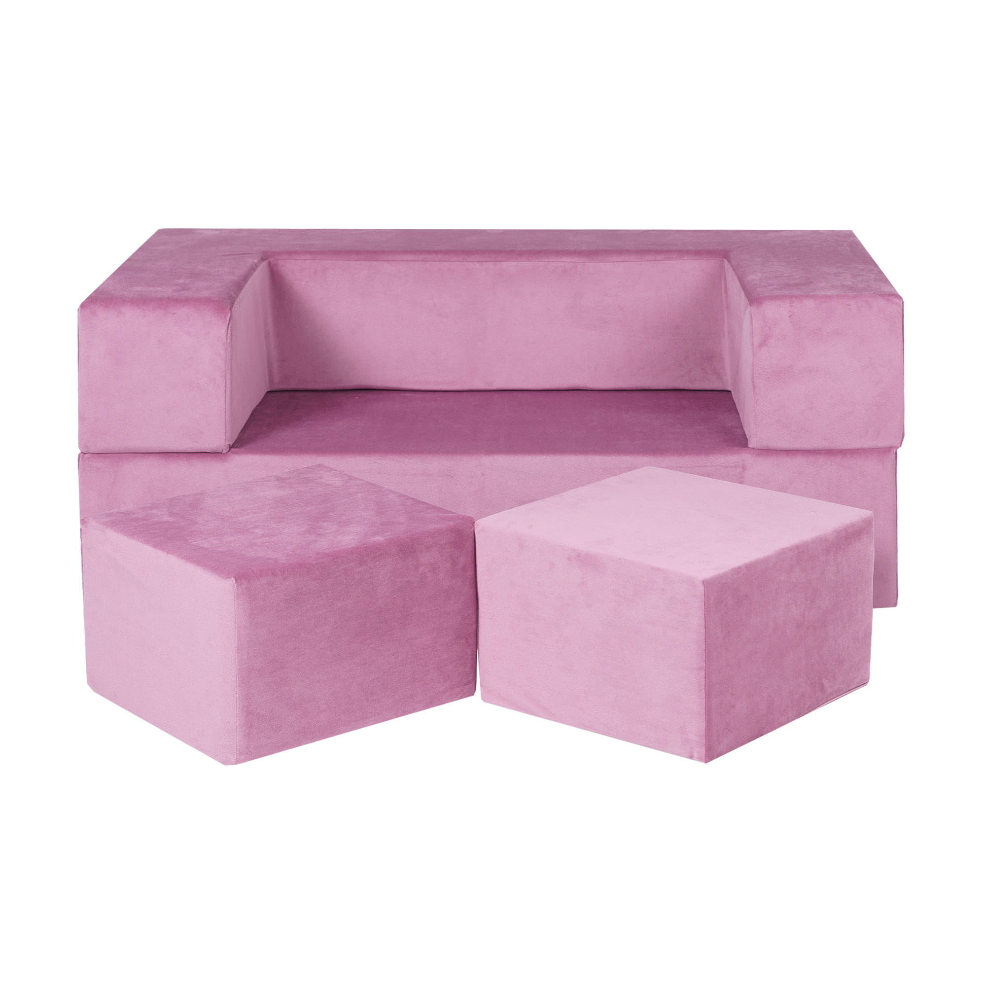 MeowBaby Spielsofa Velvet Cube - rosa