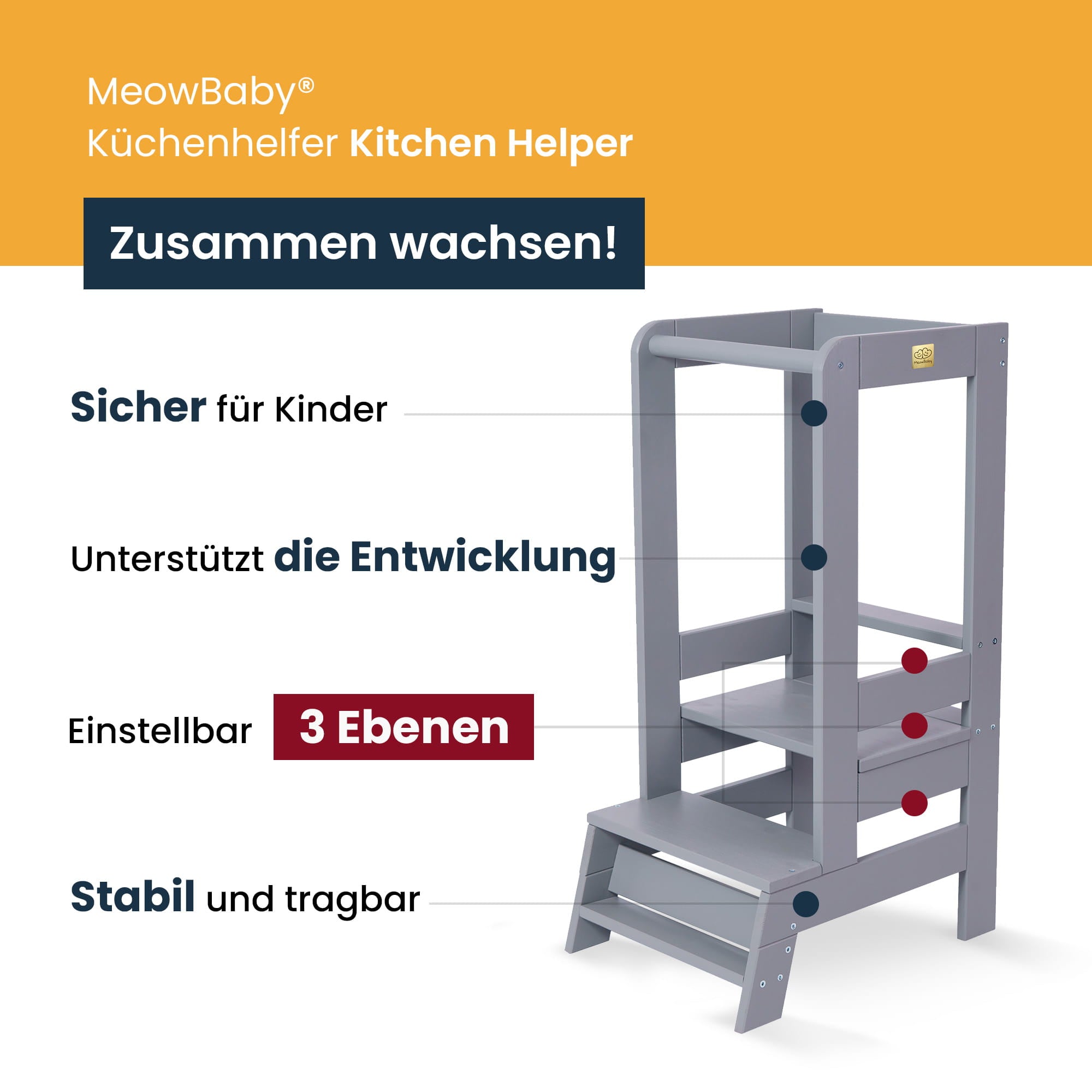 MeowBaby Lernturm/Küchenhelfer - Blau