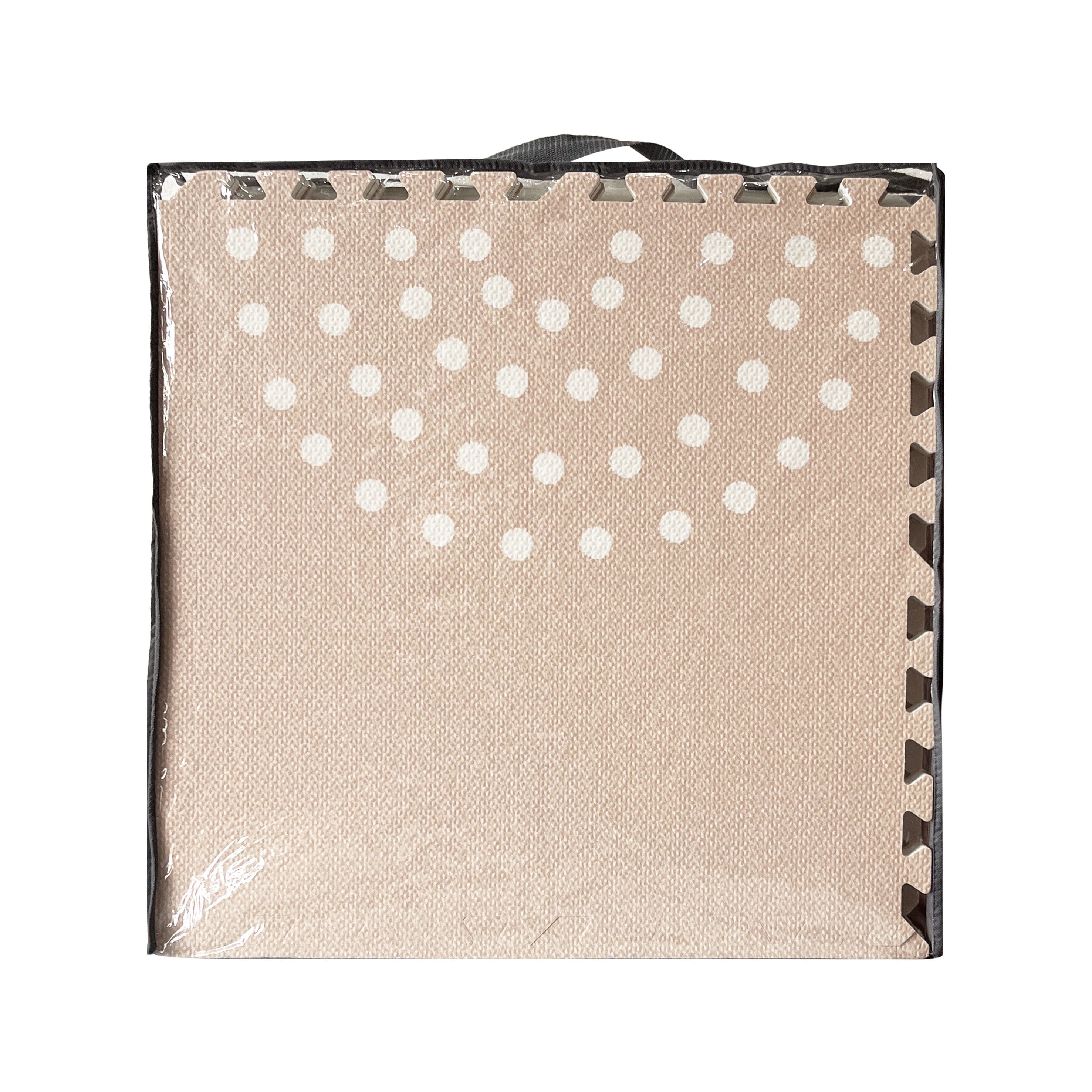 MeowBaby Puzzlematte 120x180 cm, 6 Elemente – beige, gepunktet