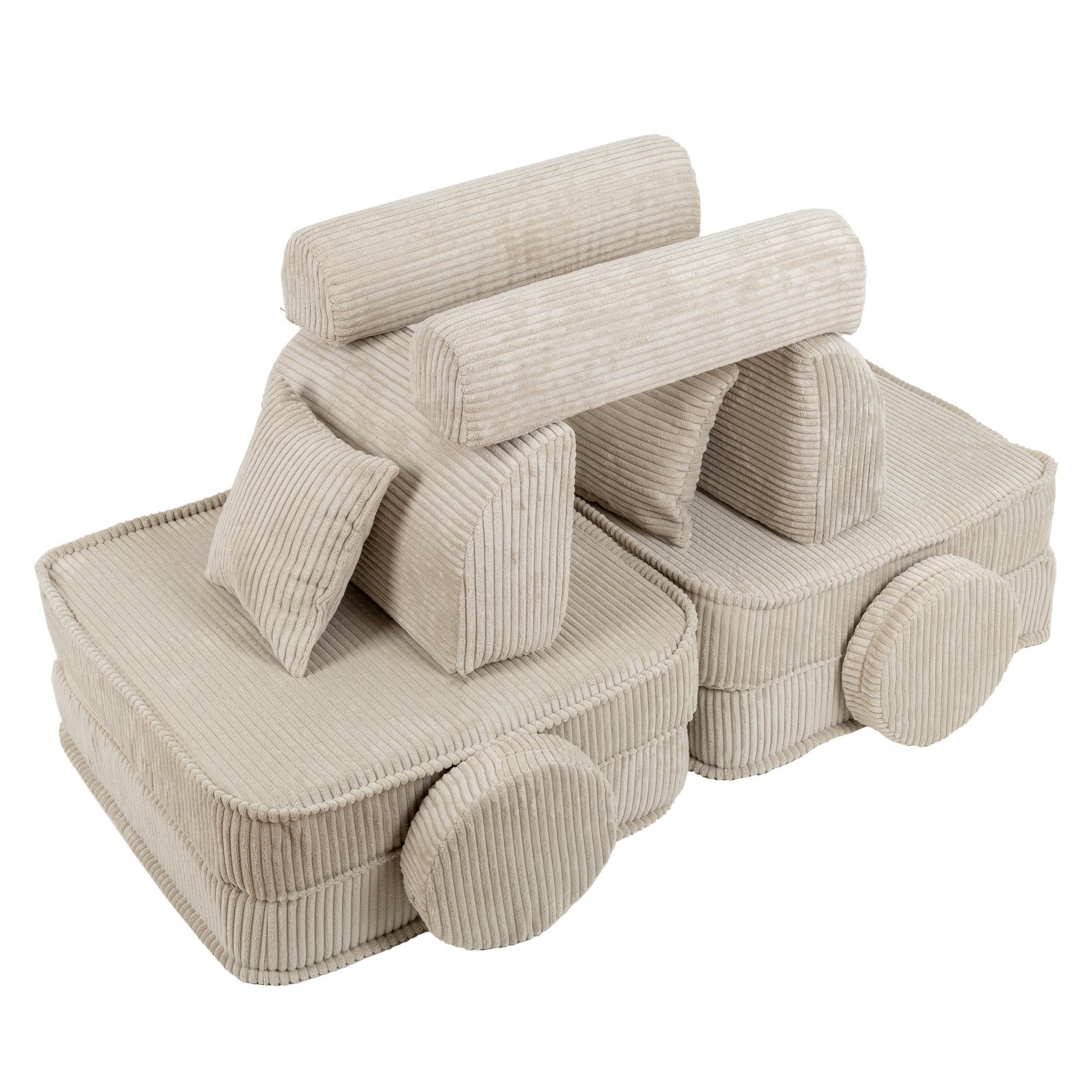 MeowBaby Spielsofa Mini Max Ästhetik Cord - ecru/beige