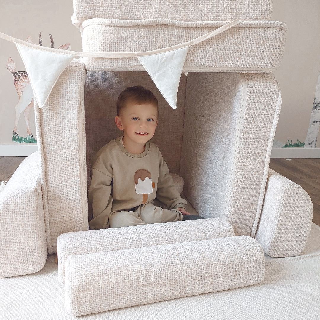 MeowBaby Play Sofa Mini Max Tangle - Marshmallow Beige