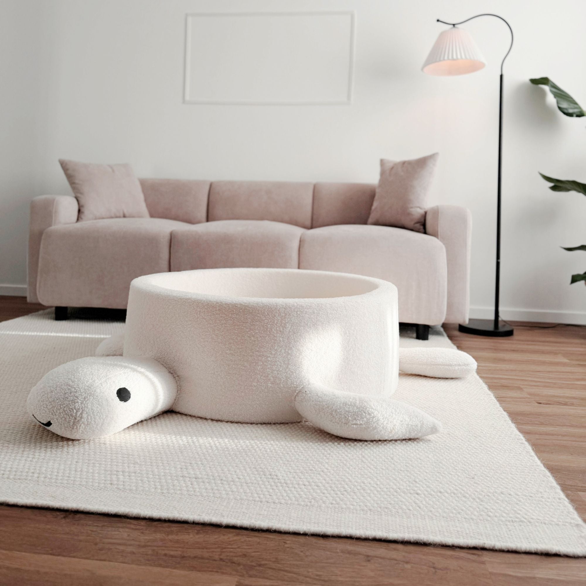 MeowBaby Bällebad Schildkröte Bouclé, 200 Bälle - eigene Farbauswahl