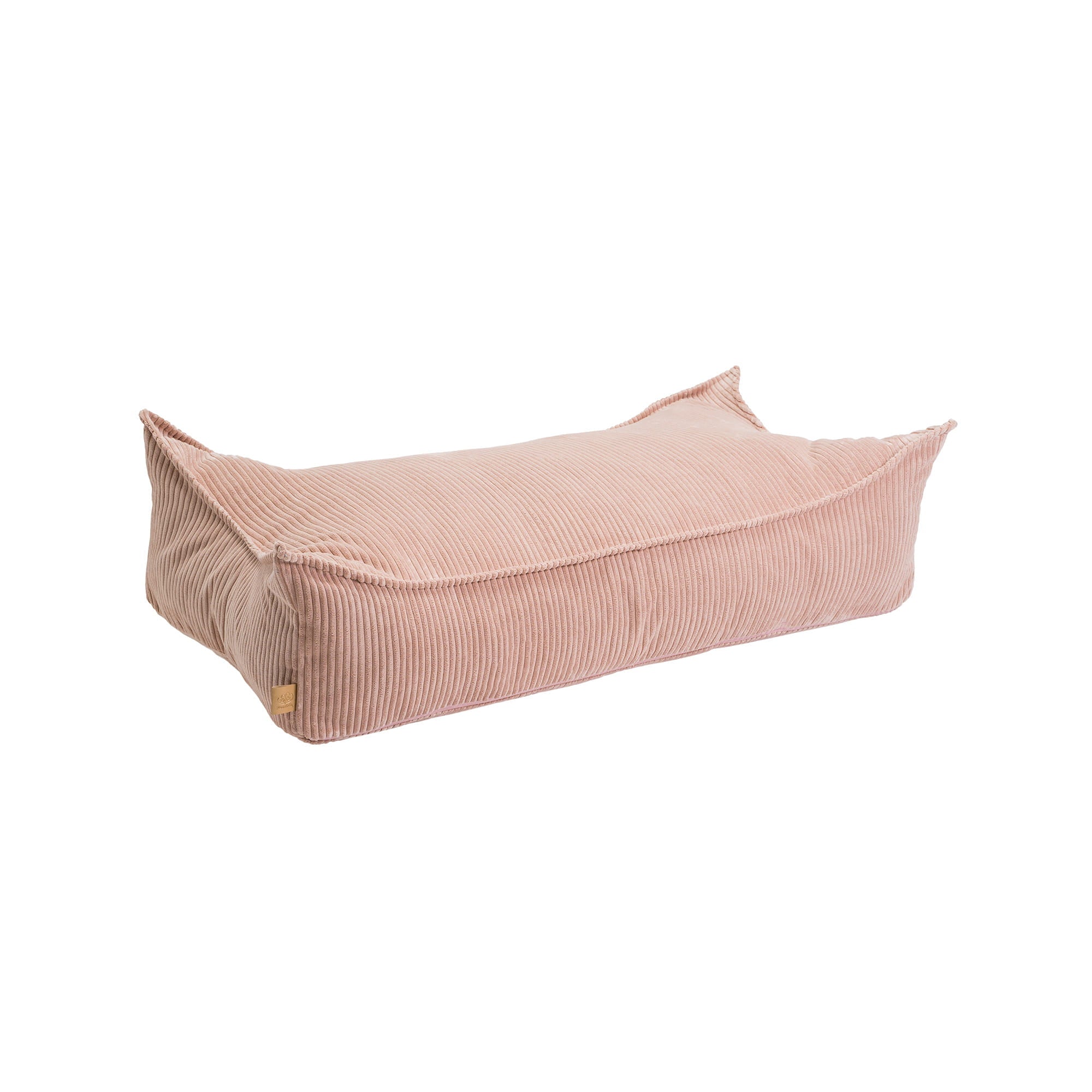 MeowBaby Sitzpouf für Kinder, rechteckig, Ästhetik Cord - powder pink