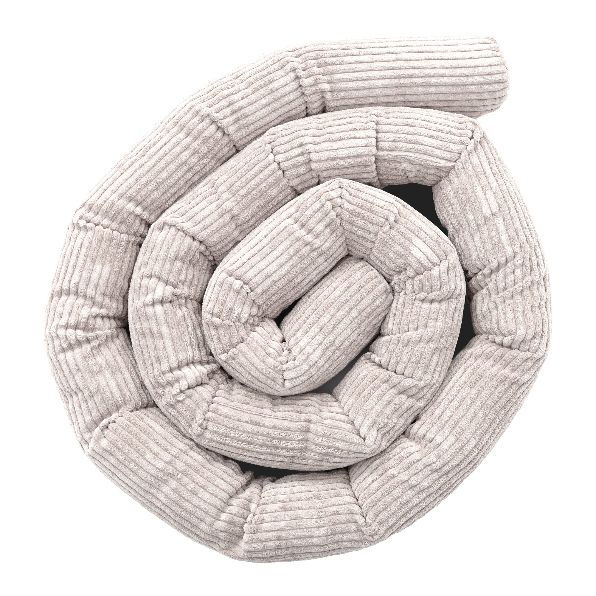 MeowBaby Bettschlange Cord, 3 m - Ästhetik ecru/beige