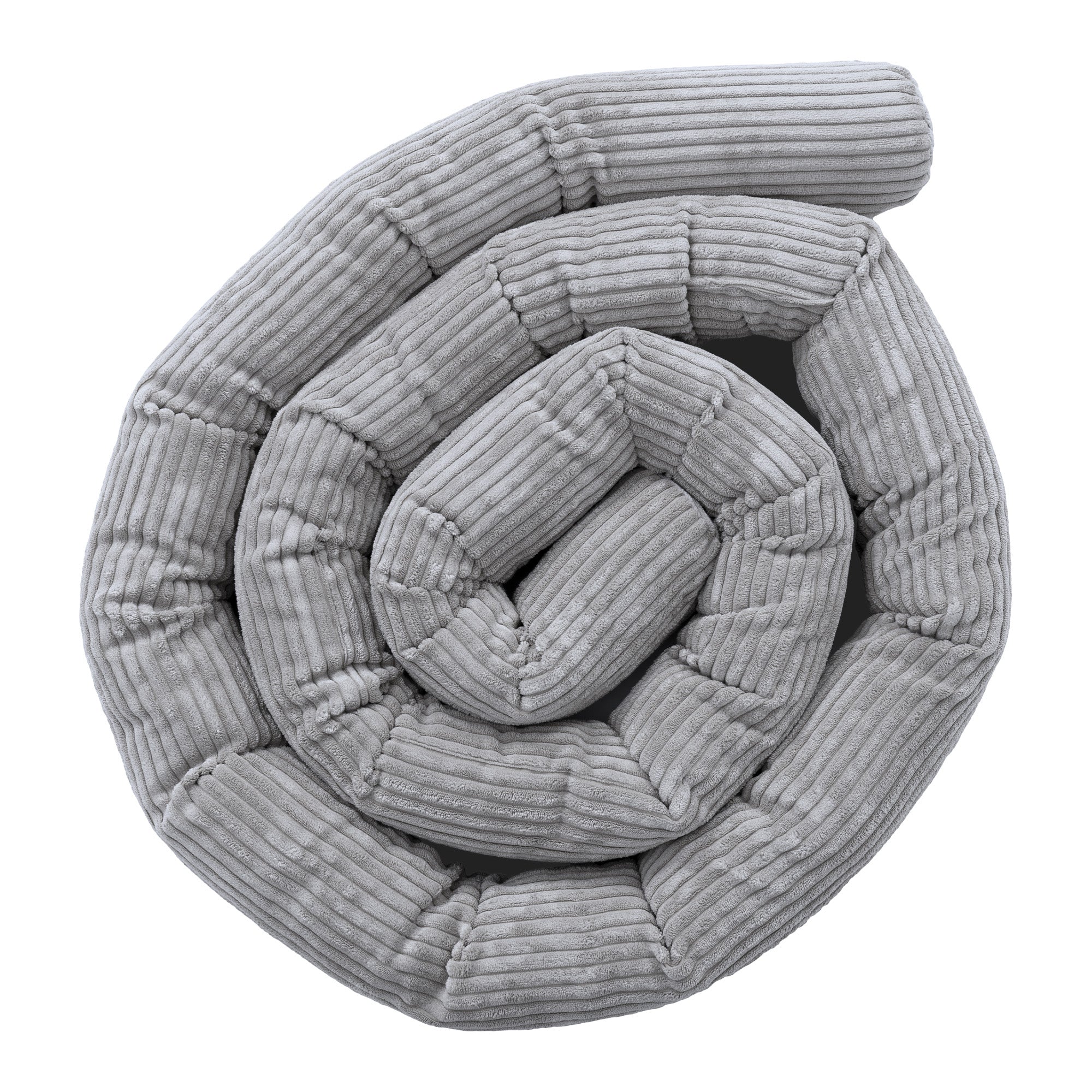 MeowBaby Bettschlange Cord, 2 m - Ästhetik grau
