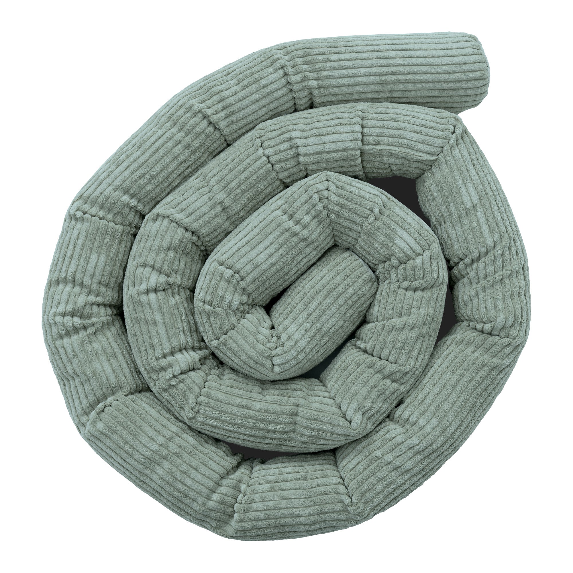MeowBaby Bettschlange Cord, 1,5 m - Ästhetik olive
