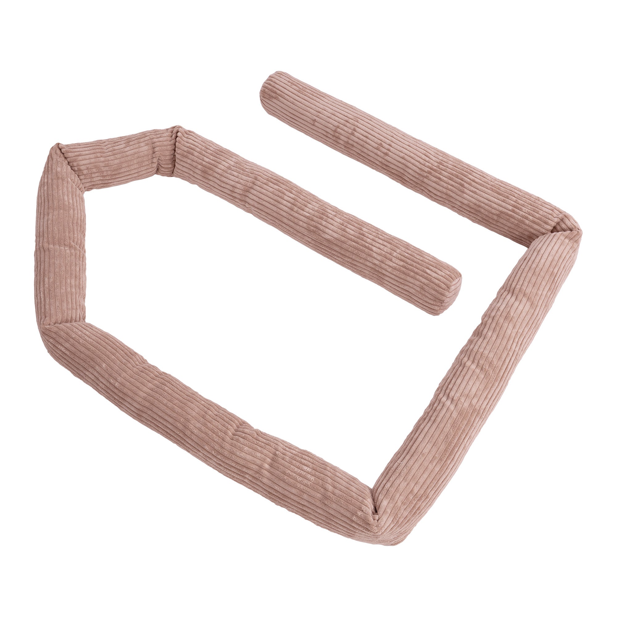 MeowBaby Bettschlange Cord, 3 m - Ästhetik powder pink