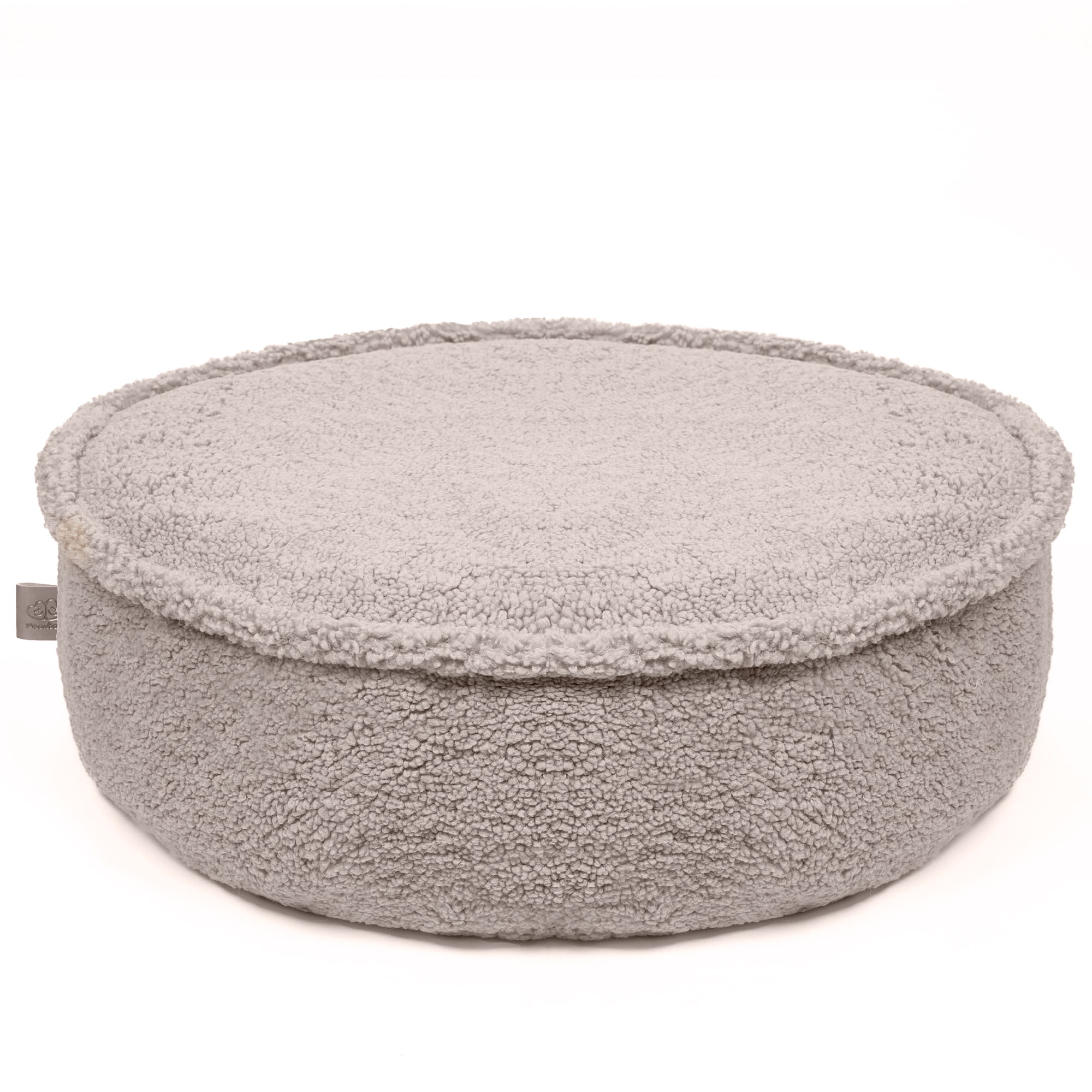 MeowBaby Sitzpouf für Kinder, rund, Bearly - taupe